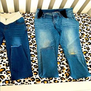 Lot of designer maternity jeans
